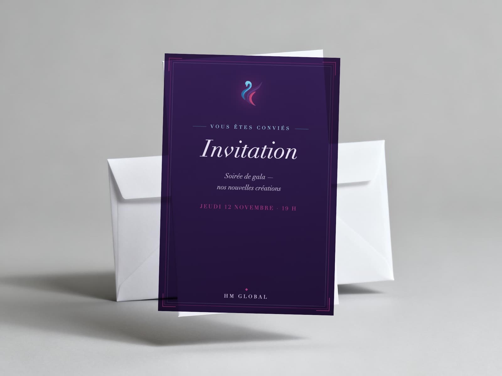 Carton d'invitation A6 avec enveloppes