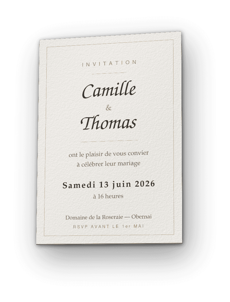 Carton d'invitation A6 avec enveloppes