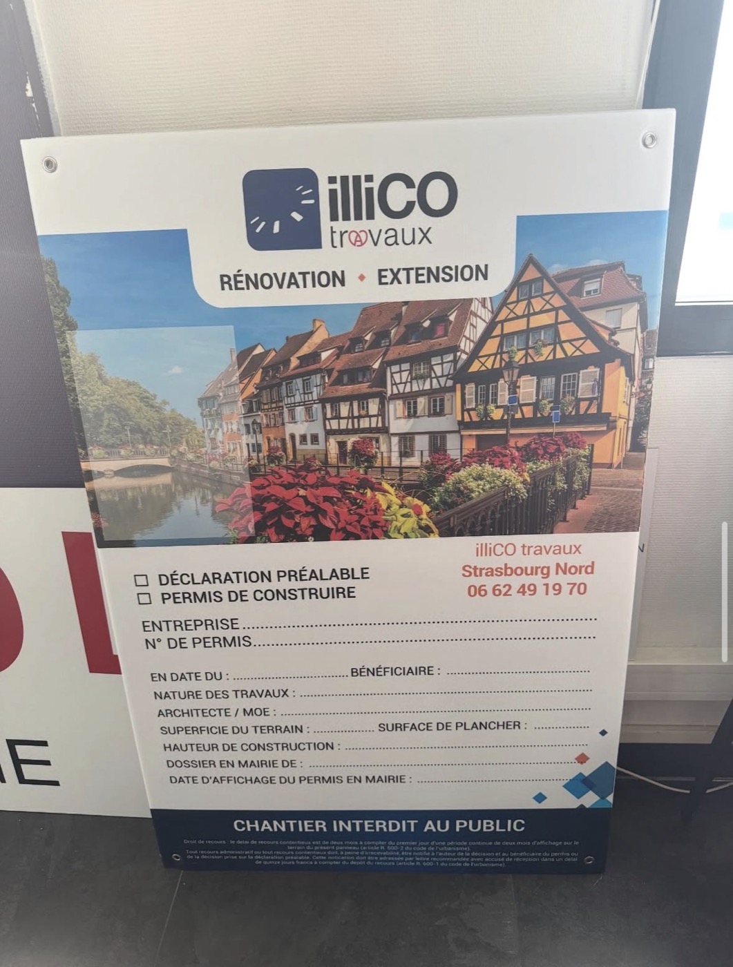 Panneau imprimé grand format — client Illico